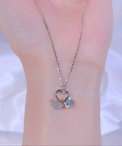 Dây Chuyền Bạc Mặt Đá Thiên Nga - Trang Sức Tinh Tế, Sang Trọng